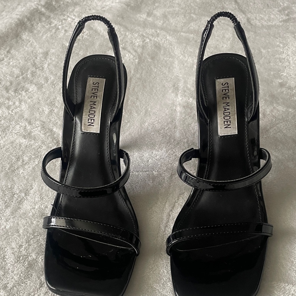 Steve Madden Glossy Black Heels